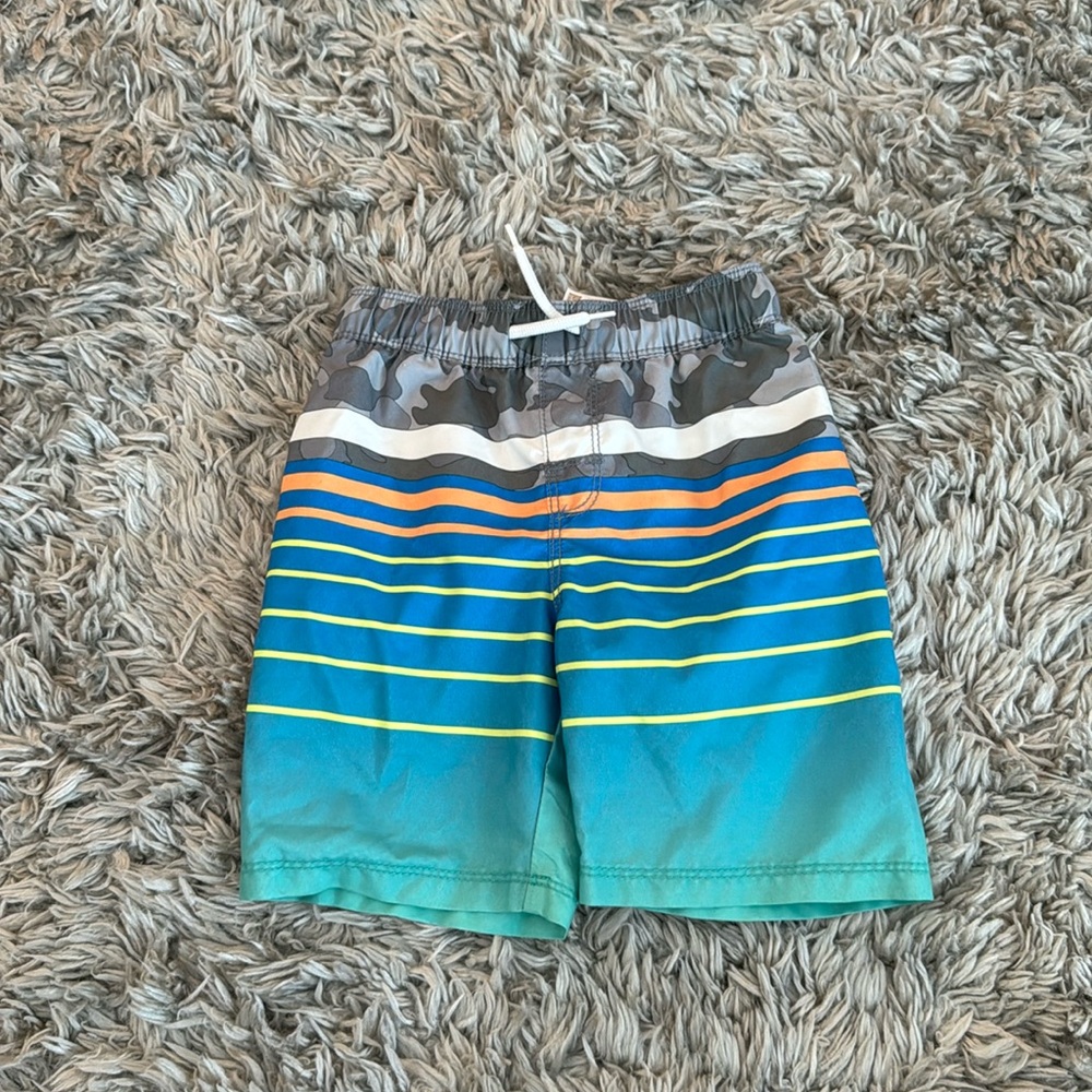 Old Navy Striped Functional-Drawstring Swim Trunks - Picture 2 of 5